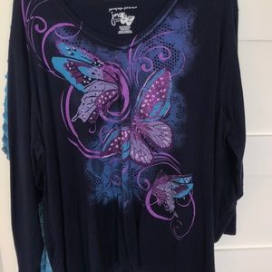 JMS 5X LONG SLEEVE BUTTERFLY TOP
